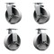 Service Caster 6'' Semi Steel Cast Iron Caster Set with Bronze Bearings 2 Swivel 2 Rigid, 4PK SCC-20S620-SSBZ-2-R-2 - alternate 1